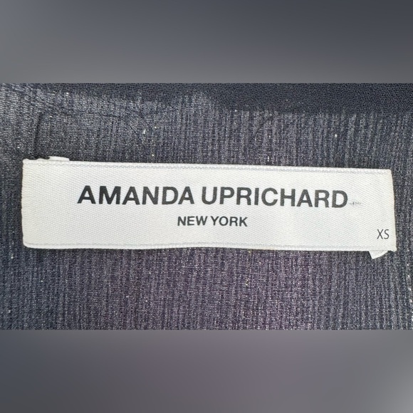 AMANDA UPRICHARD Roma Draped Midi Sheath Dress Violetta Women’s Extra Small - Picture 9 of 9